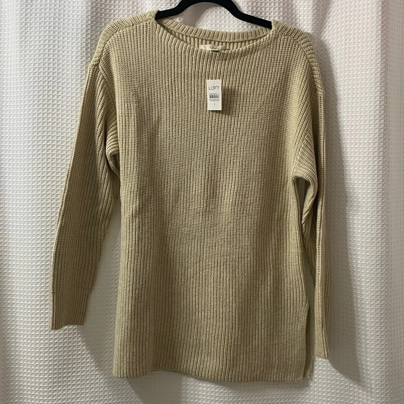 NWT LOFT Ribbed Boatneck Tunic Sweater - Picture 1 of 4